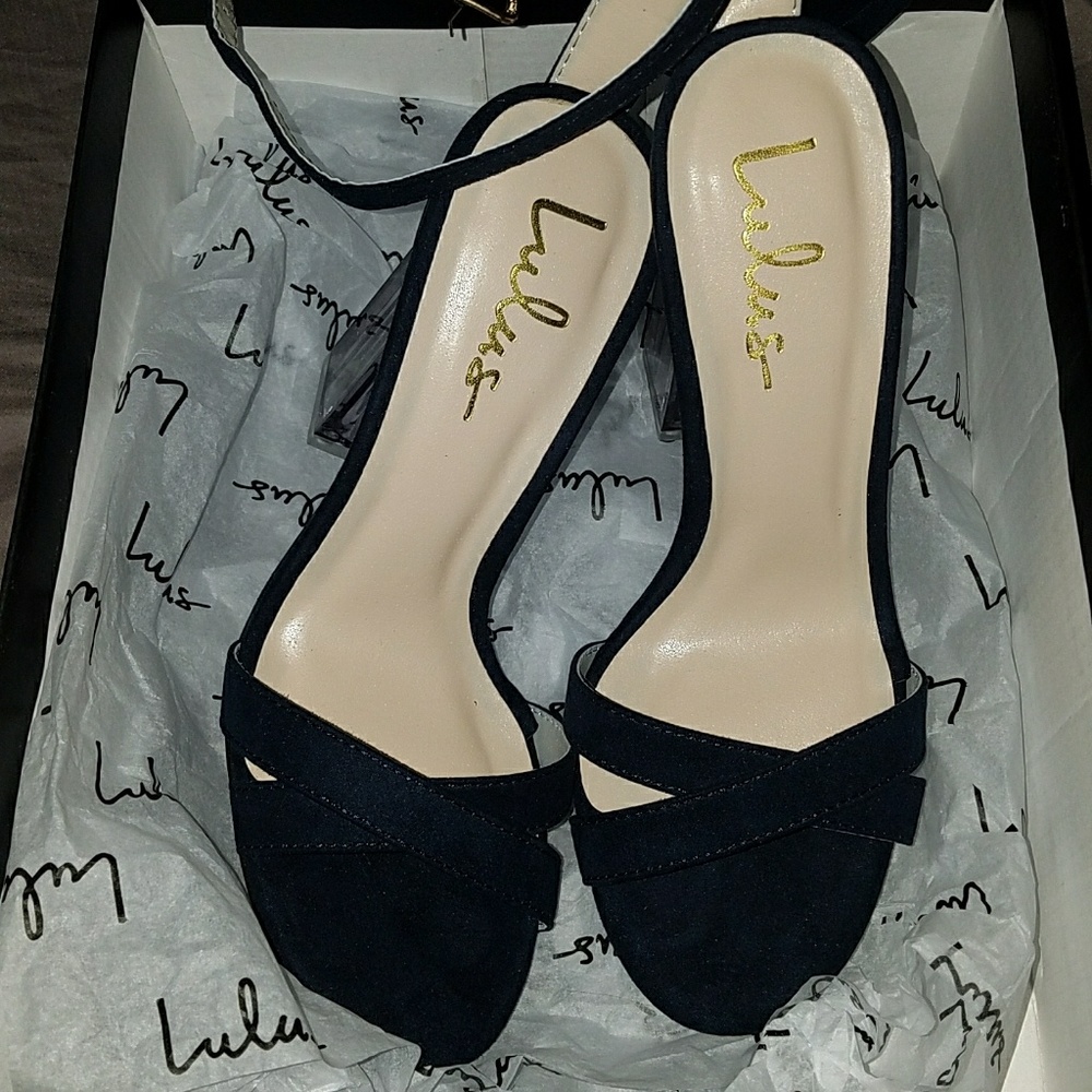 LULUS Clear Block Heels (BRAND NEW)